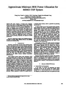 Approximate Minimum BER Power Allocation for MIMO ... - ePrints Soton