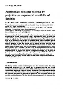 Approximate nonlinear filtering by projection on ... - Project Euclid