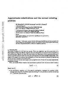 Approximate substitutions and the normal ordering problem