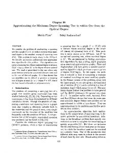 Approximating the Minimum Degree Spanning Tree to within One from ...