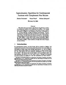 Approximation Algorithms for Combinatorial Auctions with ... - CiteSeerX