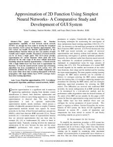 Approximation of 2D Function Using Simplest Neural