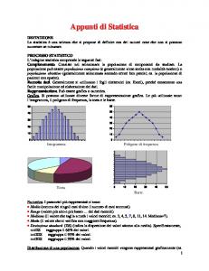 Appunti di Statistica