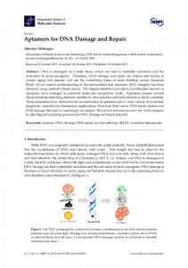 Aptamers for DNA Damage and Repair - MDPI