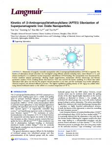 (APTES) Silanization of Superparamagnetic Iron Oxide Nanoparticles