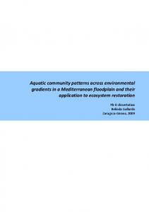 Aquatic community patterns across environmental