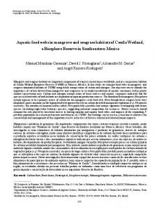 Aquatic food webs in mangrove and seagrass habitats of Centla ...