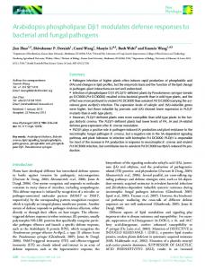 Arabidopsis phospholipase D1 modulates ... - Wiley Online Library