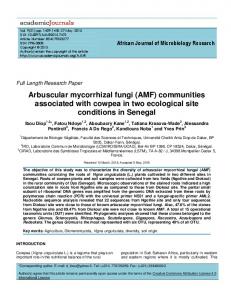 Arbuscular mycorrhizal fungi (AMF)