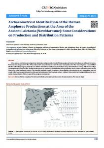 Archaeometrical Identification of the Iberian ... - Crimson Publishers