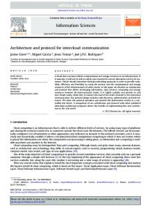 Architecture and protocol for intercloud ... - Semantic Scholar