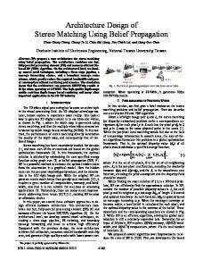 Architecture Design of Stereo Matching Using Belief ... - CiteSeerX