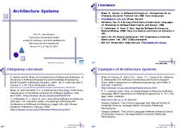 Architecture Systems