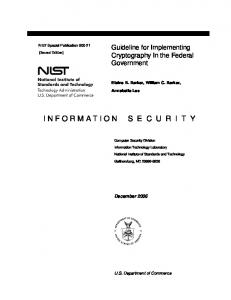 Archived NIST Technical Series Publication - NIST Page