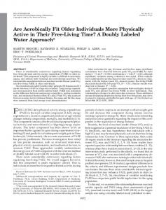 Are Aerobically Fit Older Individuals More Physically Active in Their ...