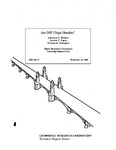 Are DSP Chips Obsolete? - CiteSeerX