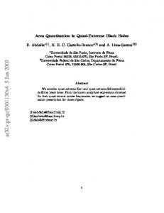 Area Quantization in Quasi-Extreme Black Holes