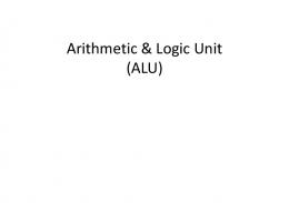 Arithmetic Logic Unit