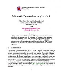 Arithmetic Progressions on y = x + k