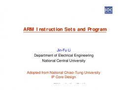 ARM Instruction Sets and Program