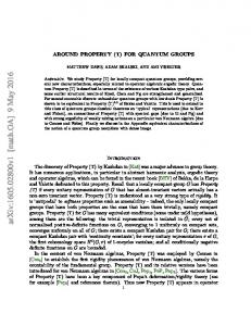 Around Property (T) for quantum groups