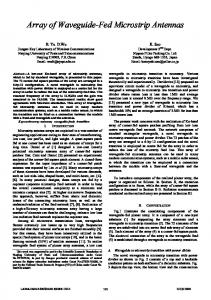 Array of Waveguide-Fed Microstrip Antennas - IEEE Xplore