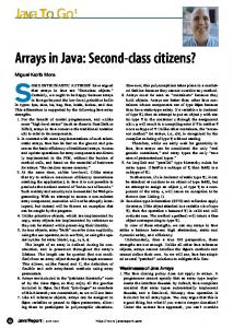 Arrays in Java: Second-class citizens?