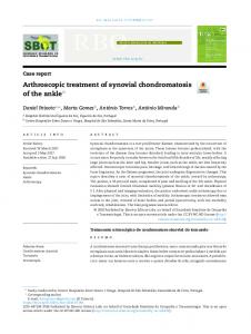 Arthroscopic treatment of synovial chondromatosis of