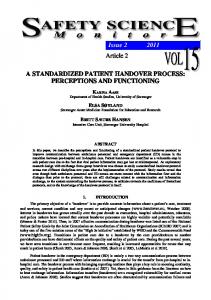 Article 2 A STANDARDIZED PATIENT