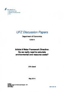 Article 9 Water Framework Directive - UfZ