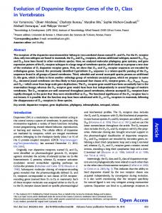 Article Evolution of Dopamine Receptor Genes of the ... - BioMedSearch