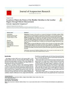 Article PDF - Journal of Acupuncture Research