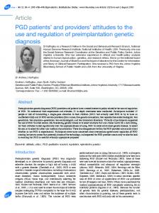 Article PGD patients' and providers' attitudes to the use ... - CiteSeerX