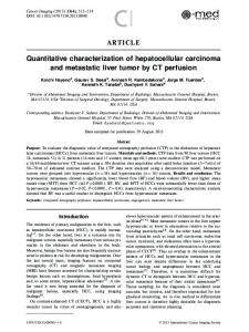 ARTICLE Quantitative characterization of ... - BioMedSearch