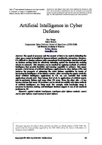 Artificial Intelligence in Cyber Defense - NATO Cooperative Cyber ...