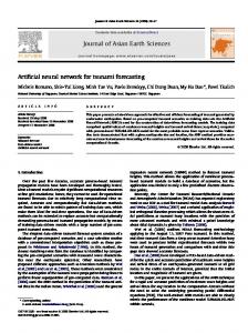 Artificial neural network for tsunami forecasting