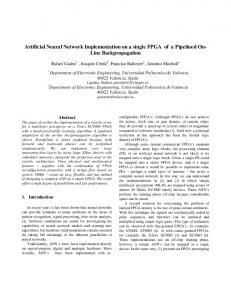 Artificial Neural Network Implementation on a single FPGA of a ...