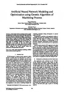 Artificial Neural Network Modeling and Optimization using Genetic