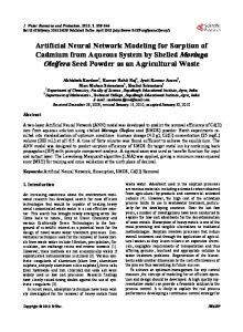 Artificial Neural Network Modeling for Sorption of