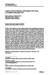 Ascorbic Acid and Salicylic Acid Mitigate NaCl