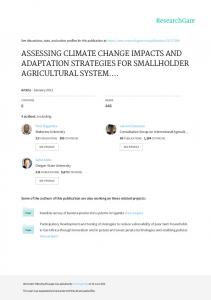 assessing climate change impacts and adaptation