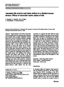 Assessing fish metrics and biotic indices in a ... - CEBCAT