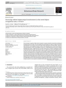 Assessing rodent hippocampal involvement in the ...