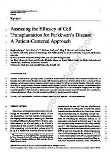 Assessing the Efficacy of Cell Transplantation for ... - IOS Press