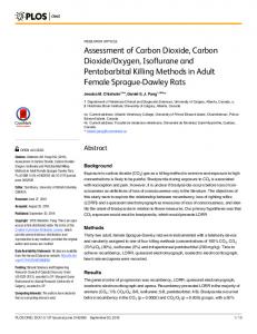 Assessment of Carbon Dioxide, Carbon Dioxide/Oxygen, Isoflurane ...