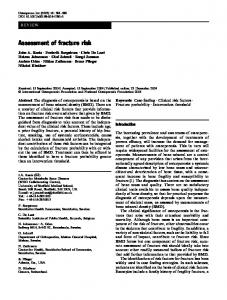 Assessment of fracture risk - CiteSeerX