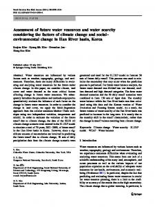 Assessment of future water resources and water scarcity considering ...