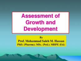 Assessment of Growth and Development