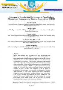 Assessment of Organizational Performance in Paper ...