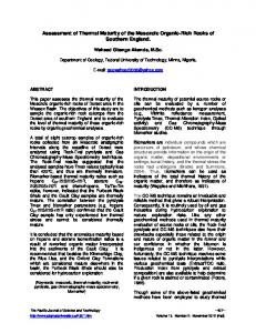 Assessment of Thermal Maturity of the Mesozoic Organic-Rich Rocks ...